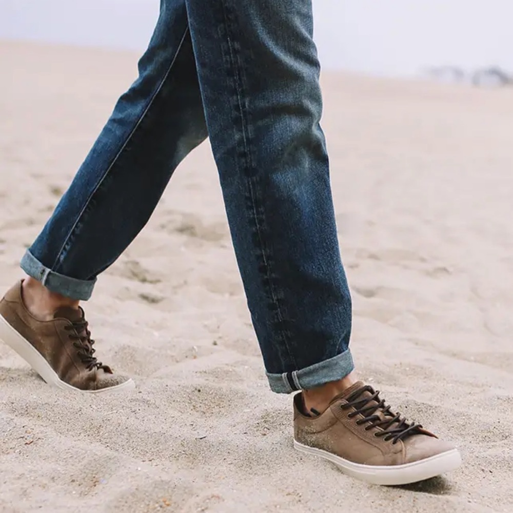 Frye Brett Low Sneaker in Dark Brown